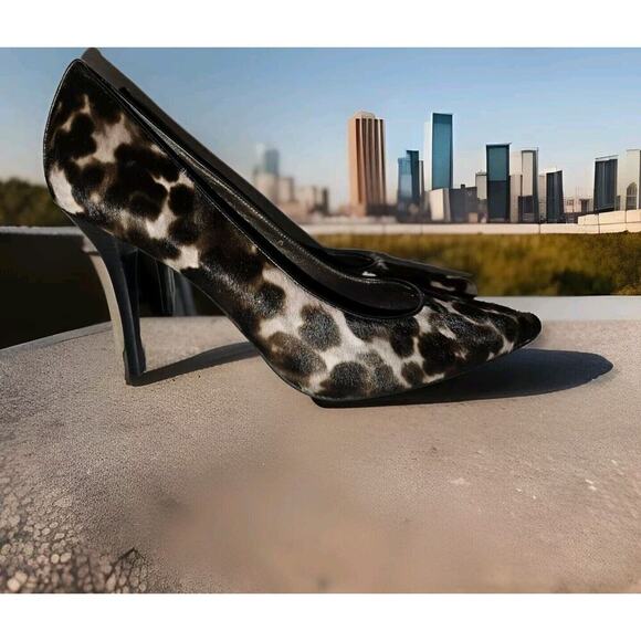 New! Stuart Weitzman Pipe Nouveau Calf Hair Leopard Print Pumps Size 10 - Picture 1 of 11